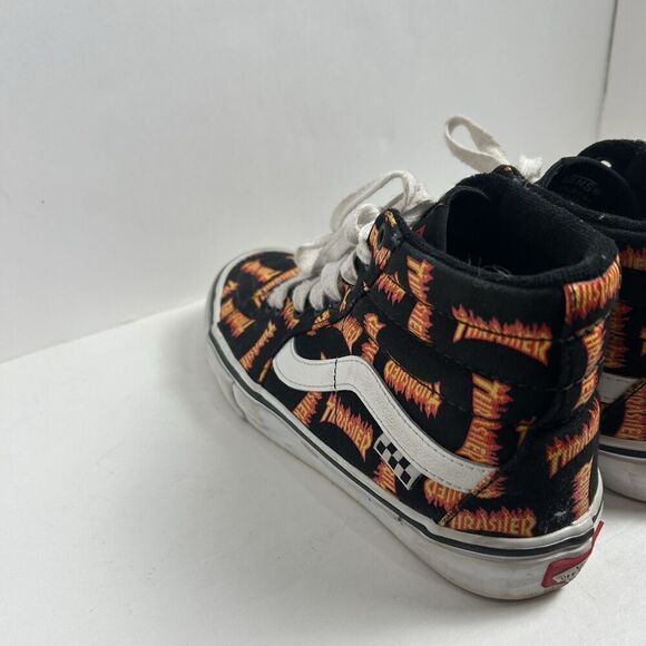 Vans X Thrasher Old Skool SK8-Hi Canvas Black Skateboarding Mens Shoes Sneaker - Picture 4 of 10